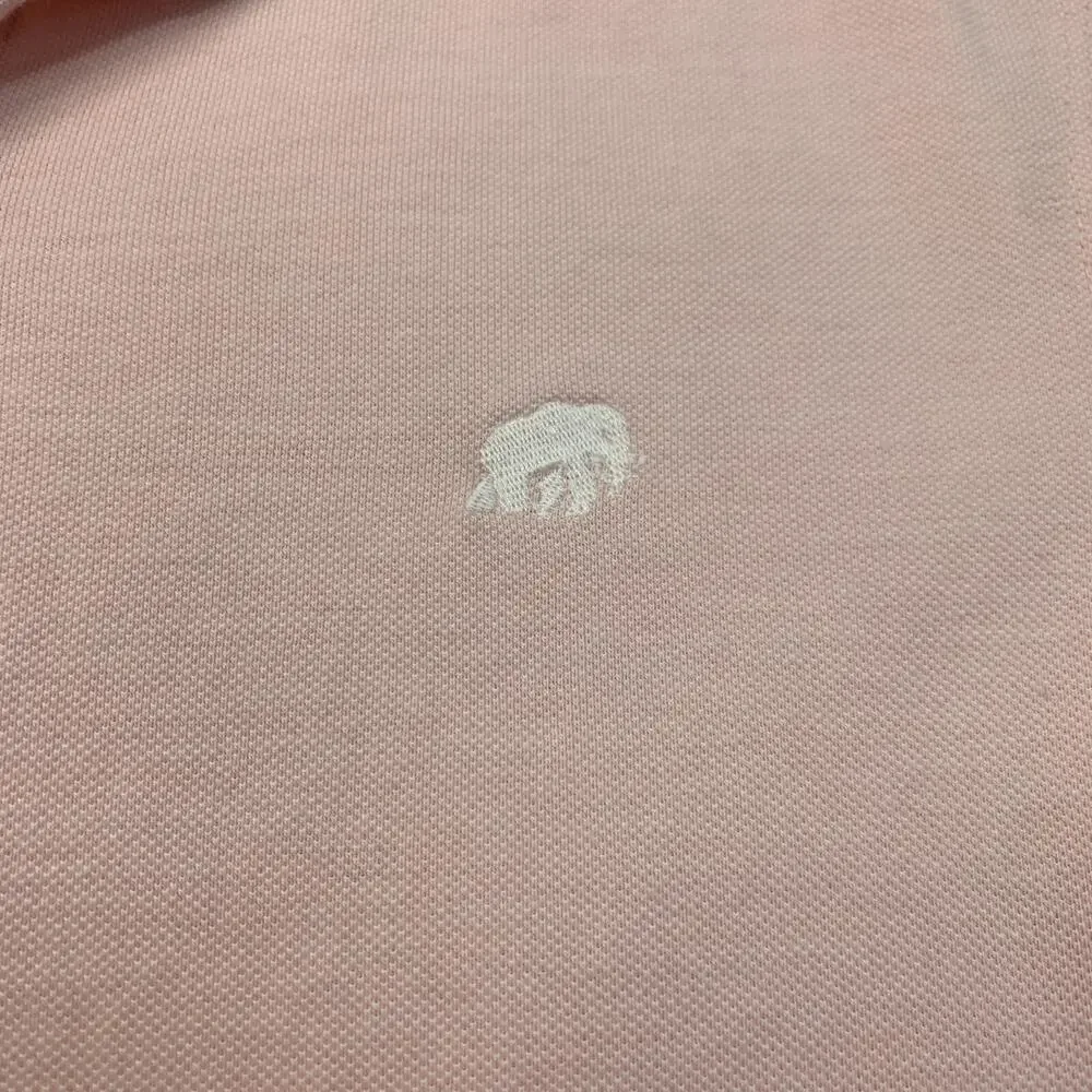 Banana Republic Shirt Mens L Large Pink Organic Cotton Pique Polo Collared Prep